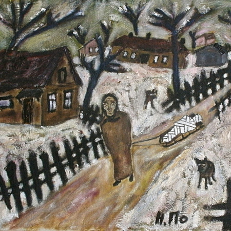Christmas Eve, canvas on fiberboard, oil, 26 х 35 cm., 2012 г.