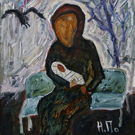 Mother, canvas, oil, 40 х 30 cm., 2014